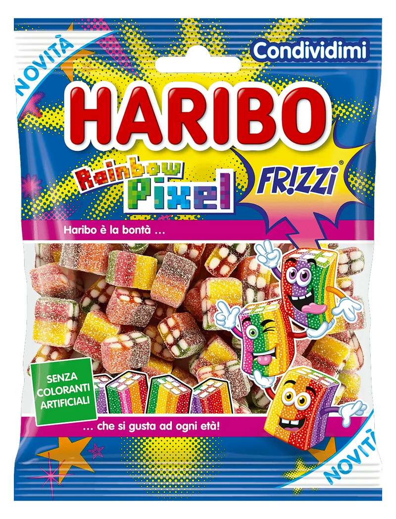 Haribo Caramelle Gommose Frizzanti Rainbow Pixel