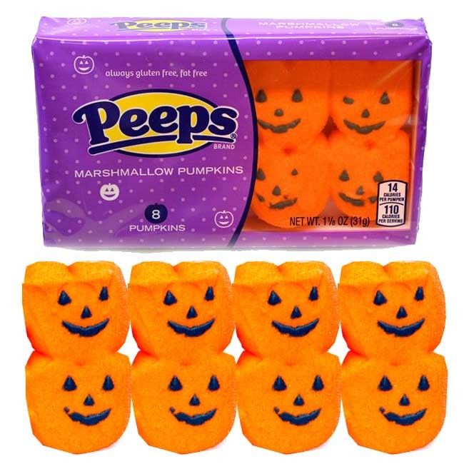 PEEPS MARSHMALLOW HALLOWEEN ZUCCA - America & USA, America / Dolci e biscotti, San Valentino, Stati Uniti, Tutto il cibo, Tutto il cibo / Dolci golosi - peeps-marshmallow-halloween-zucca - EATinerando.net