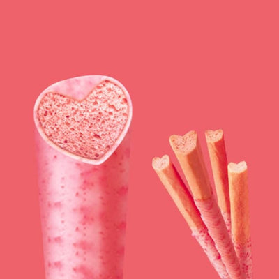 POCKY ALLA FRAGOLA A FORMA DI CUORE - Giappone, Oriente & Giappone, Oriente / Dolci orientali, Tutto il cibo, Tutto il cibo / Dolci golosi - pocky-alla-fragola-a-forma-di-cuore - EATinerando.net